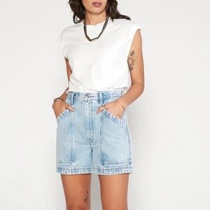Etica high waisted utility jean shorts, size 29